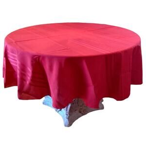 RED 70" Round Tablecloth (Seats 6 to 8)